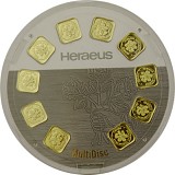 Lingot 10x 1g d'or fin - Heraeus Multidisc - Deuxième Choix